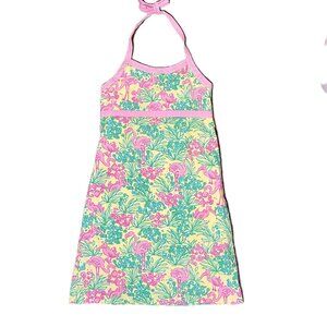Lilly Pulitzer Girls 14 Dress Halter Flamingo